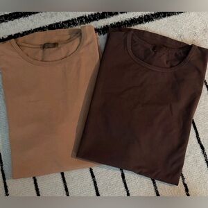 Nuuds Mens Short Sleeve Curved Hem T-Shirt- 2 pack